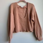 Lunya Cozy Organic Cotton Silk Reversible Pullover Otium Lunya Sweater Medium Pink Photo 2
