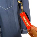 Denimist Dark Wash Button Down Cowboy Romper Size Medium NWT Blue Photo 7