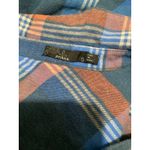 prAna  Plaid Button Down Long Sleeve Shirt Women's Small Blue Orange Collared Photo 4