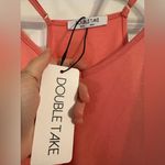 NWT Double Take Coral Jumpsuit with Pockets Pink Size M Photo 2