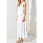 MISA Los Angeles  Claudita Ruffle Maxi Dress, White, XS Photo 2