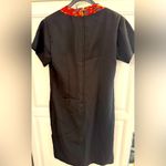 Elegant Black Dress with Red Chinese motif neckline Accents 6 Photo 1