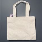 Victoria's Secret  Floral Embossed Ivory Tote Bag Lavender Scarf Logo Ltd Edition Photo 2