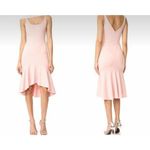 Amanda Uprichard  Parker Pink Asymmetric Ruffle Hem Cocktail Dress Size Large Photo 1