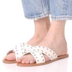 Dolce Vita Cary Off White Studded Slip on Sandal size 8.5 Photo 1