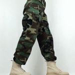 Y2K Women’s Cargo Hot Weather Combat Trousers in Woodland Camo Small Short Photo 5