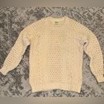 Vintage 80’s Malinmor Hand Knit Wool Cable Knit Fisherman’s Sweater Beige Large Photo 1