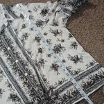 Max Studio Black And White Floral Button Up Shirt Size XL Photo 10