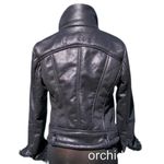 Cache Black Shearling Moto Lined Jacket Front Zipper Sleeve Zippers New NWT $268 Photo 7