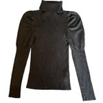 Anthropologie Cecilia Puffer Sleeve Ribbed Turtleneck Sweater S Photo 0