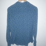 Maurice's  M Western Snap Front Blue Gold Floral Top Photo 2