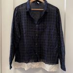 Dries Van Noten  Womens Transparent Checkered Plaid 100% Cotton Shirt Size 44 Photo 0