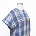 Sea New York Plaid Flannel Dress Size 4 Blue Photo 7