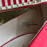 Anne Michelle Women’s Pumps Heels Shoes Ankle Strap Zipper Back Suede Red Sz 8.5 Photo 8