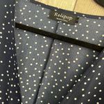Relipop  Short Sleeve Blue Polka Dot Ruffle Mini Wrap Dress Junior Large Like New Photo 4