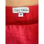 Vintage 90s Red Linen Sheath Sleeveless Dress Photo 5