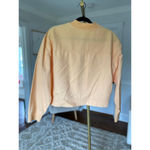 Nicole Miller New York Jacket Cotton Autumn Football Utility Zip Bomber M Winter Orange Size L Photo 2