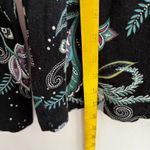 Croft & Barrow Black Paisley Top Fairy Grunge Y2K 2000s Boho 90s Edgy Witchy Gothic Medium Photo 4