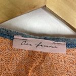 Ces Femme Blue Knit Shoulder Long Sleeve Shirt Women's Plus Size 1XL NWOT Photo 4