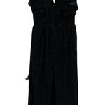 Daytrip  Sz M Romper Maxi Dress Short Cap Sleeve Deep V-neck Keyhole Back Duster Photo 9