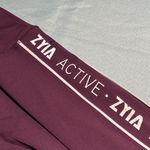 Zyia  Active Plum Logo Stripe Light N Tight Hi-Rise Crop 17" Size 2 C34 Photo 7