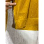 Aerie  Velour Sweatshirt Small Mustard Yellow Oversized Crew Neck Boxy Soft Photo 2