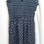 LEA Women's 2X Black Smocked Midi Dress with Pockets Short Flutter Sleeve Photo 0