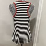 Green Envelope Women’s Sz: M Black & White Striped Tank Top Red contrasting trim Size M Photo 2