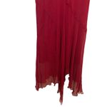 Jonathan Martin Silk Velvet Burnout Maxi Dress Red Cowl Neck Y2K Romantic 8 Photo 5