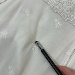 Joie  White Boho Embroidered Square Neck Beach Wedding Mexico Lined Maxi Dress 6 Photo 8