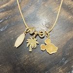 Gold Necklace with Colorful Mickey Charms Photo 3