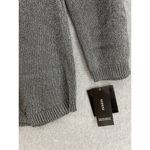 Alfani  Women's Shiny Metallic Fibers Sweater Gray Long Sleeve Size Medium Knit Photo 7