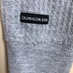 Calvin Klein Jeans Women’s Waffle Knit Gray V-Neck Long Sleeve Shirt Photo 7