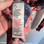 Topshop Faux Wrap Dress Navy Red Floral Photo 9
