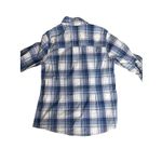 Carhartt For Women Blue Plaid Roll-Tab Sleeve Button Down Shirt Small Photo 2