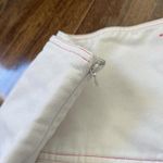 SheIn Preppy Coquette White Pleated Mini Skirt Pink Stitching Heart Buttons A-Line XS Photo 4