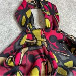 Trina Turk Butterfly Print Silk Twist Front Halter Top Blouse Sz 2 Groovy Retro Photo 1