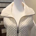 Ralph Lauren  Ivory Full Zip Diamond Quilted Lined Fleece Sleeveless Coat Vest Photo 2