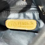 Fendi Classic Vintage  Brown Pin Stripe Zippered Crossbody Shoulder Bag Photo 8