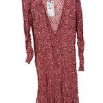 ZARA burgundy Pink Sequin Swim Coverup xs lightweight vacation resort beach Photo 0