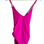 Trina Turk Monaco Twist Pink One Piece V-Neck Strappy Tie Back Swimsuit Size 6 Photo 0