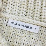 Moon & Madison Waffle Knit Cowl Neck Crop Sweater Cream Beige Small Long Sleeve Photo 8