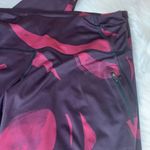 Lululemon All Sport Crop Leggings Back Spin Stroke Dashing Purple Black Size 10 Photo 4
