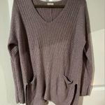 Caslon Brand Lilac Soft Sweater w/ Side Pockets & V Cut Side Slits - Size M Photo 1