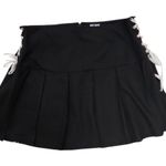 Hot Topic Goth Girl  3X Black Pleated Lace Up Mini Skirt Photo 2