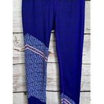 Athleta  Asym Camo Sonar Compression Leggings Electric Blue Workout Crop Pants XS Photo 0