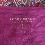Lucky Brand  Pink Boho Round Neck T-Shirt Blouse Size 2X Photo 2