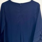 Nina Leonard NWT  Navy Tiered Sleeve Dress - Size: Large Photo 5