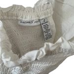 White Eyelet Tiered Smocked Summer Dress Small Cotton Photo 2