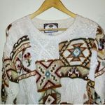 VTG Tiara Chunky Knit Sweater-Large-Geometric-3D Embellishments-Shoulder Pads Photo 1